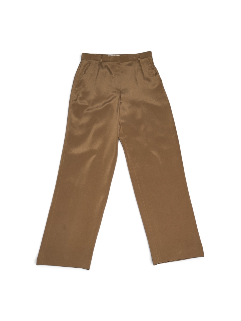 Vintage Worth Brown Silk Blend Trousers Size 8